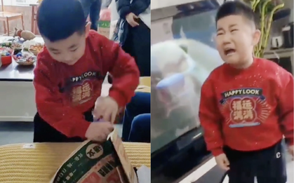 Cậu bé bật khóc thảm thiết vì được tặng xấp bài kiểm tra trong ngày Tết: Quà này cho cũng không thèm nhận!