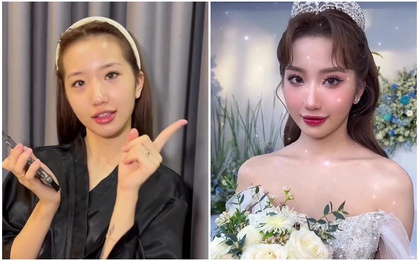 So nhan sắc Huyền 204 khi mặt mộc và lúc làm cô dâu, có một điểm khiến dân tình xuýt xoa