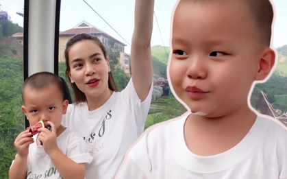 2 lần cậu nhóc Leon "loi choi", Hồ Ngọc Hà đều nhẹ nhàng nhắc con phép tắc ứng xử nơi công cộng như này