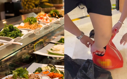 Bị nhân viên nhà hàng buffet giữ lại vì mang thức ăn ra về, người đàn ông cãi: "Tôi trả tiền, tôi có quyền"