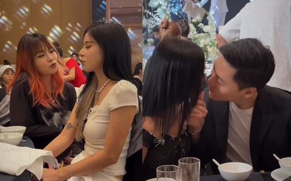 Không ai chịu ai, MisThy và Linh Ngọc Đàm thi nhau tình tứ bên người yêu trong đám cưới streamer đàn anh