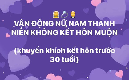 Dân tình "giật mình" vì fanpage Thông tin Chính chủ đăng status "giục cưới" trước 30 tuổi