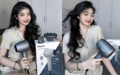 Dùng thử máy sấy tóc Elegant: Từng nghĩ máy sấy chỉ để làm khô, giờ mới biết còn chống luôn xơ rối, làm bóng tóc cực đỉnh!