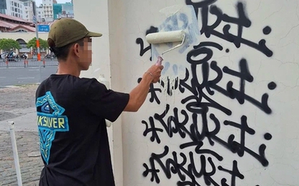 Phạt thanh niên vẽ lên tường Bệnh viện Đa khoa Sài Gòn