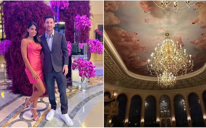 Bà xã Messi khoe được ăn tối tại nhà hàng cổ tích sang trọng, hạnh phúc bên chồng và các con