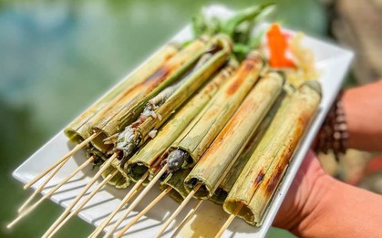 Cá kèo nướng ống sậy ngon bá cháy