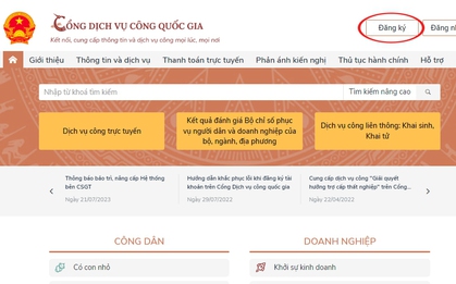 Mách bạn 5 bước đăng ký tài khoản dịch vụ công quốc gia bằng số thuê bao di động