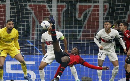 Leao lập siêu phẩm xe đạp chổng ngược, Milan ngược dòng hạ PSG