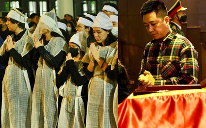 Lễ tang nhạc sĩ Xuân Phương: Vợ con nghẹn ngào, Hồ Quỳnh Hương, Tam Ca 3A, Tuấn Hưng khóc tiễn biệt