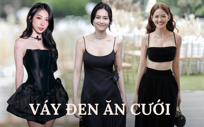 Diện đầm đen đi ăn cưới: Sao Việt ghi điểm với loạt thiết kế xinh sang, lại không chiếm "spotlight" của cô dâu