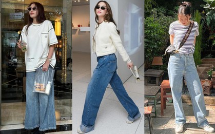4 kiểu quần jeans không bao giờ lỗi mốt trong tủ đồ của sao Việt