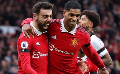 Bruno Fernandes, Rashford đua nhau ghi bàn giúp Man Utd đánh bại Crystal Palace