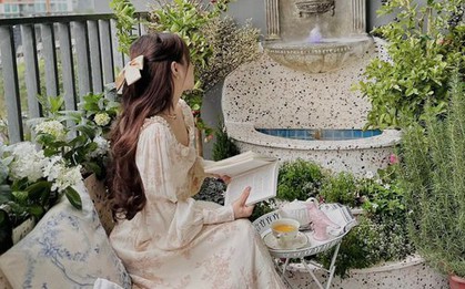 Góc ban công 13m2 được thiết kế thành không gian mộng mơ với chi phí 200 triệu đồng