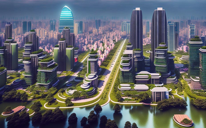 AI tưởng tượng Hà Nội sẽ ra sao vào năm 2100?