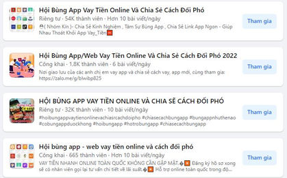 Facebook tràn lan hội nhóm hướng dẫn và chia sẻ cách... bùng app vay tiền