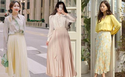 10 cách mặc chân váy xếp ly trẻ trung và thanh lịch