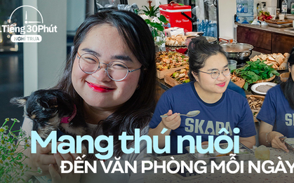 "Đột nhập" công ty cho mang theo thú cưng đi làm, giờ nghỉ trưa được xem phim