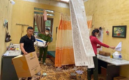 Cao Bằng: Gió lốc, mưa lớn làm tốc mái gần 350 ngôi nhà
