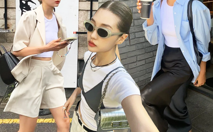 Học các blogger Hàn cách phối đồ layer xinh xắn giữa mùa hè
