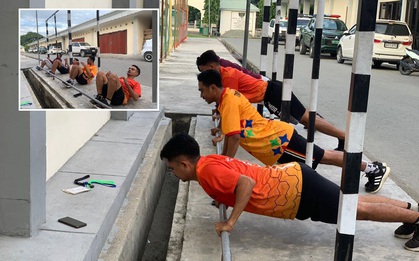 VĐV Timor Leste tập luyện cạnh cống nước, trong công viên để chinh phục giấc mơ vàng SEA Games