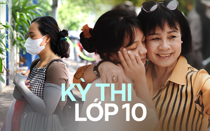 Những khoảnh khắc đẹp nhất mùa thi vào lớp 10: Tấm lưng ướt mồ hôi của mẹ, cái ôm của bố và nụ cười của thí sinh