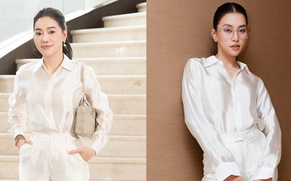 Lần hiếm hoi “đụng hàng” của thạc sĩ Phạm Kim Dung và Hoa hậu Tiểu Vy