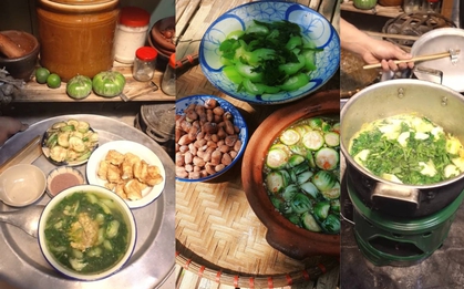 Cơm mùa hè có cà bung, canh cua đun bằng bếp củi: Đạm bạc vẫn mê hoặc giới trẻ