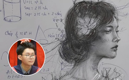 Vẽ bạn cùng phòng thi lên giấy nháp, nam sinh gây sốt cộng đồng mạng