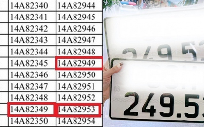 Vì sao danh sách đấu giá biển số ô tô có nhiều số 49, 53?