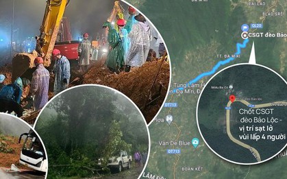 Chi tiết vụ sạt lở đèo Bảo Lộc khiến 3 cảnh sát tử nạn, 1 người mất tích