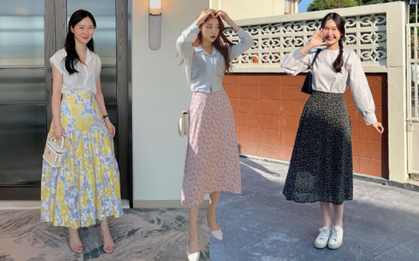3 cách diện chân váy hoa giúp nàng công sở thêm sành điệu