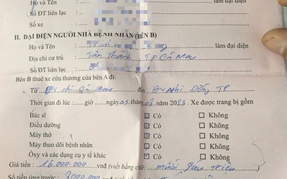 Con nguy kịch, người cha nghèo bấm bụng thuê xe cấp cứu giá "cắt cổ"