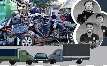 Toàn cảnh vụ đâm xe thảm khốc khiến 3 thành viên đội bóng HAGL tử nạn