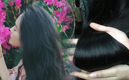Tóc đen tuyền óng mượt, nhờ duy trì bước chăm sóc đặc biệt mà đa phần chị em đều bỏ qua