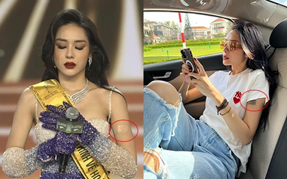 Thủ thuật che hình xăm của Á hậu Hồng Hạnh ở Chung kết Miss Grand Vietnam