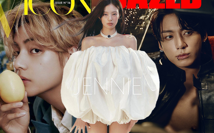 BTS đổ bộ bìa tạp chí tháng 10, Jennie xinh như thiên thần ngoài đời thực