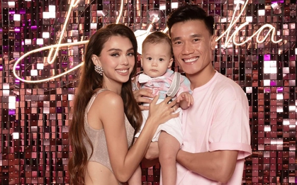 Bùi Tiến Dũng khoá môi vợ mẫu Tây, trải lòng trong ngày sinh nhật vợ: "Em tuyệt vời nhất"