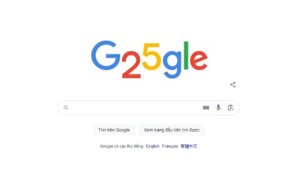 Sinh nhật thứ 25 của Google: Doodle tái hiện logo Google ngày đầu tiên