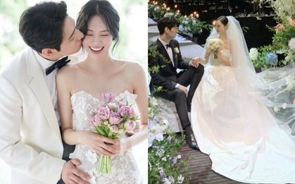 Tài tử Dự Báo Tình Yêu Và Thời Tiết cưới nàng mẫu nhà YG: Cô dâu diện đầm 240 triệu, cùng chú rể biến hôn lễ thành sàn diễn