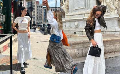 Gọi "long skirt" là chiếc váy được săn đón nhất mùa thu năm nay, cứ nhìn hội sành điệu từ châu Á đến trời Tây diện là biết độ hot