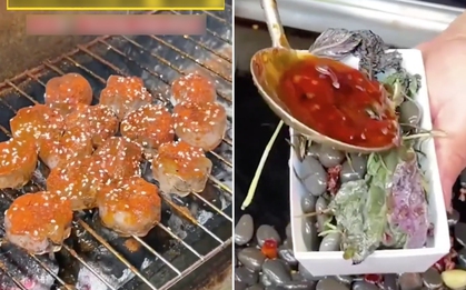 Cứ tưởng chỉ là "trò đùa", không ngờ món đá lạnh nướng và đá cuội xào thật sự tồn tại, lại còn cực hút khách