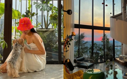 Góc chill của Cô Em Trendy và bạn trai thiếu gia: Ban công sáng tưới cây chiều ngắm hoàng hôn, BST đèn cực lạ mắt