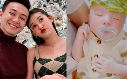 Nhóc tỳ gần 1 tháng tuổi, Lê Âu Ngân Anh hào hứng khoe tương tác đặc biệt của con