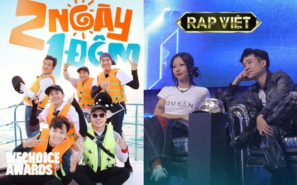WeChoice Awards 2023: Lộ diện 5 show giải trí xuất sắc nhất năm, 2 ngày 1 đêm - Rap Việt "chiến" với dàn chị đại!