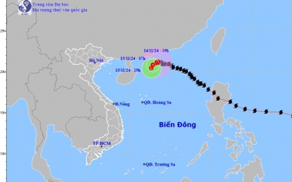 Tin bão trên biển Đông: Bão mạnh cấp 8, giật cấp 10