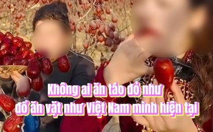 "Không ai ăn táo đỏ như đồ ăn vặt như Việt Nam mình hiện tại", phát ngôn của TikToker khiến MXH bùng nổ tranh cãi