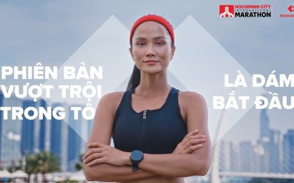 Chị đẹp H’Hen Nie “đạp gió” với cự li 21km tại giải Marathon Quốc Tế TP. Hồ Chí Minh