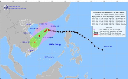 Cảnh báo mới nhất về bão số 7: Vẫn mạnh cấp 14, cách quần đảo Hoàng Sa 365km