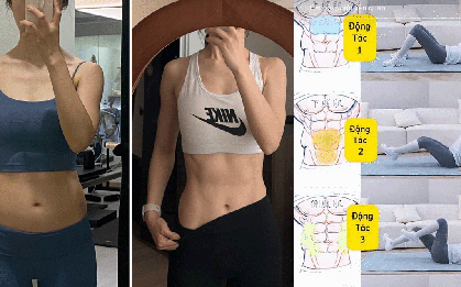 Động tác siết mỡ bụng nhanh gọn có thể tập ngay tại nhà, đến Tết là tự tin với vòng eo thon thả