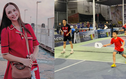 Văn Quyết cùng con trai chơi pickleball, ái nữ cựu chủ tịch CLB Sài Gòn khoe vợt nhưng than thiếu đồ mặc ra sân